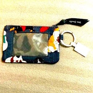 Vera Bradley Holiday Dogs Zip ID Case NWT